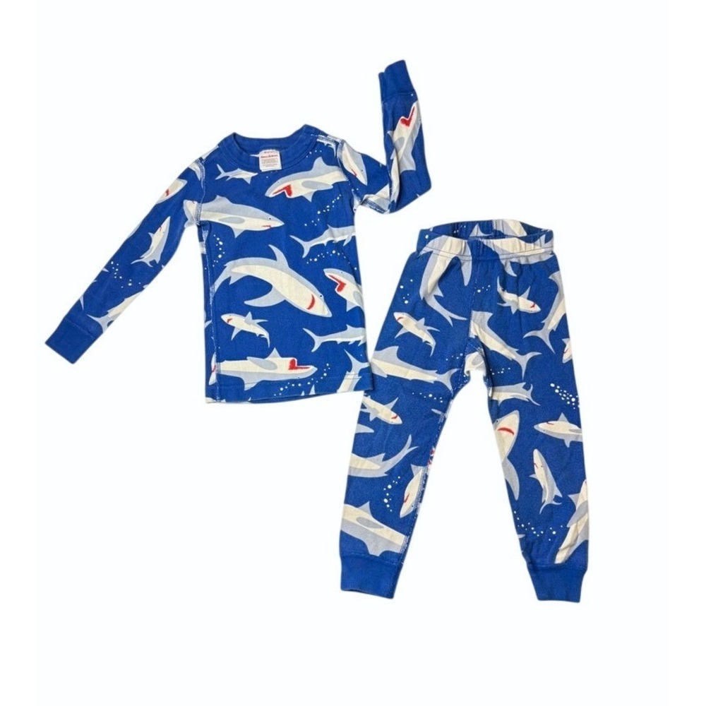 Hanna Andersson Organic Cotton Blue Shark Pajama Pant Set 3 Fish Whimsigoth